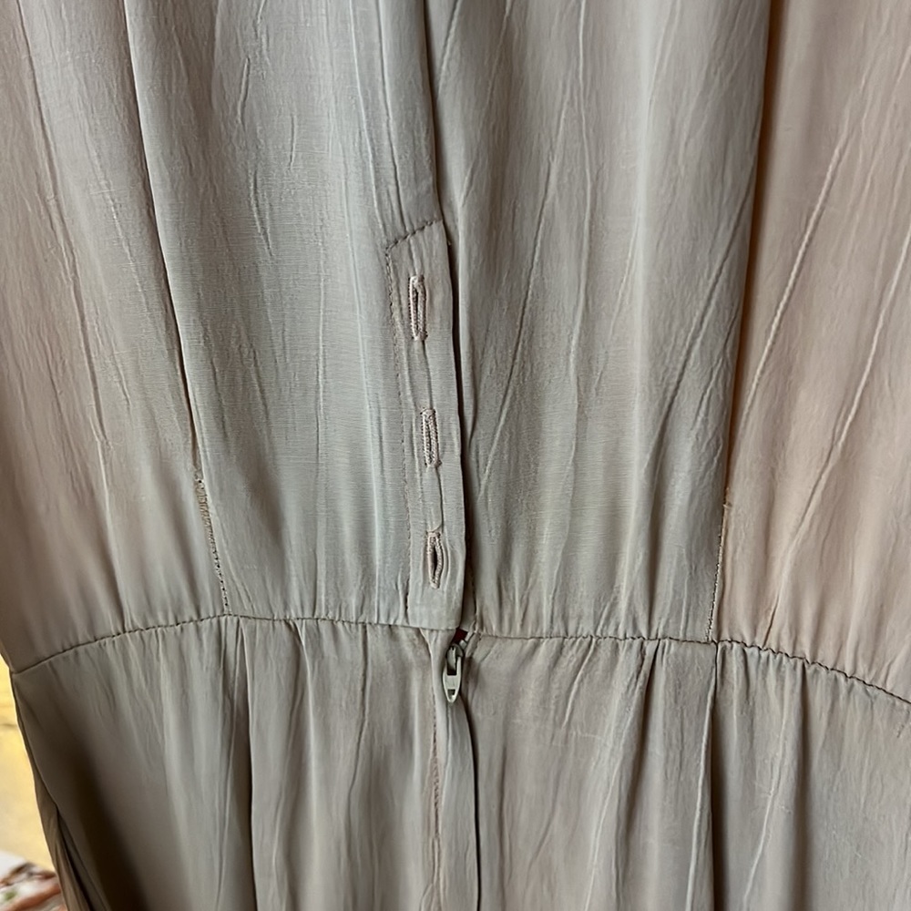 40’s STYLE DRESS Vintage Y2K Very Chic & Classy Tan - Picture 12 of 17